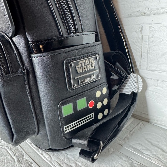 Disney Parks Loungefly Star Wars Black Darth Vader Mini Backpack Glow In TheDark main image 5